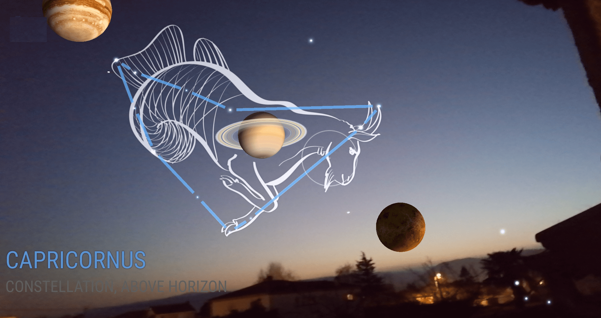 Jupiter, Saturne, Vénus dans le ciel du 18 décembre 2021